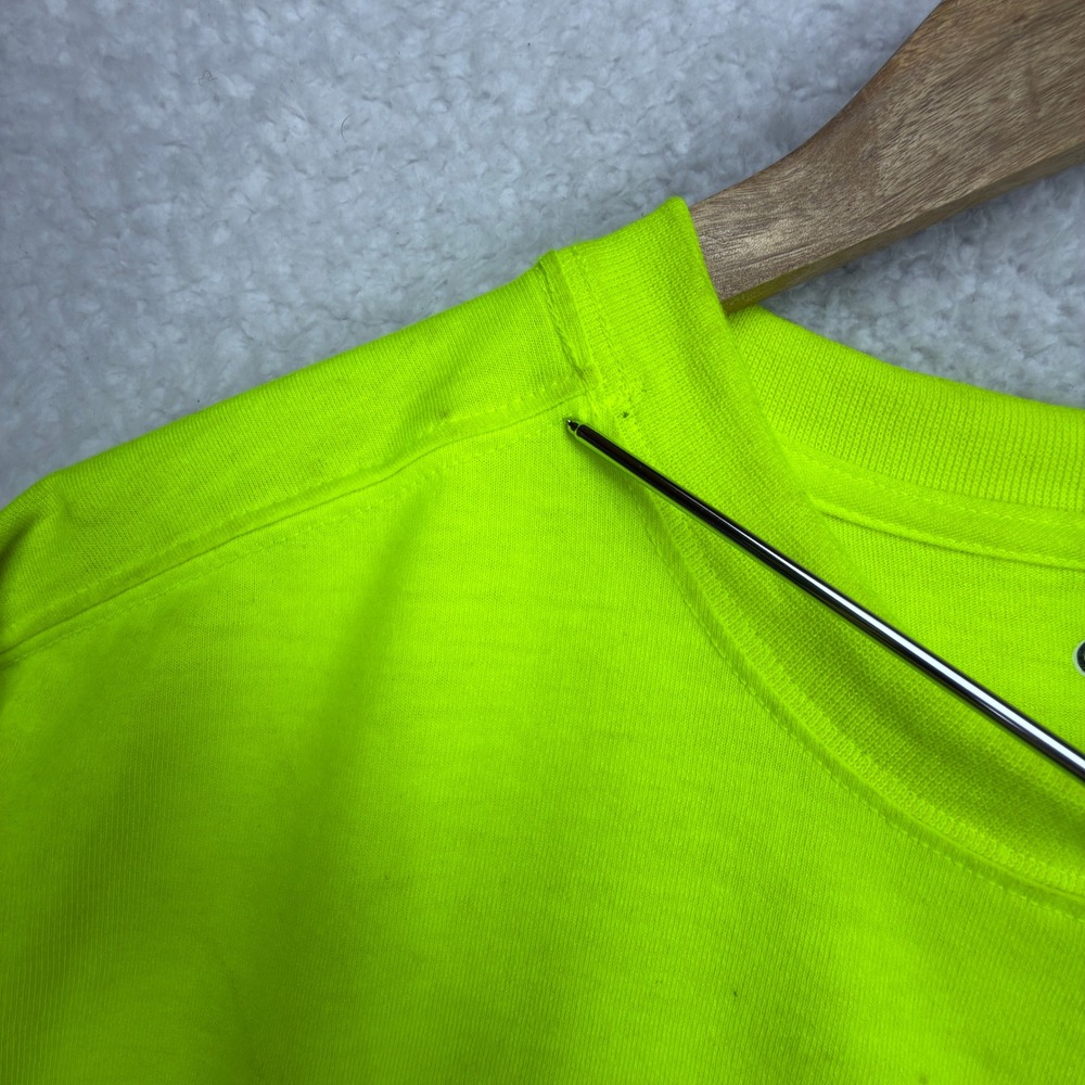 Carhartt Mens Work-Dry Short Sleeve Pocket T-Shirt Neon Yellow Green Large L NWT - Picture 10 of 16